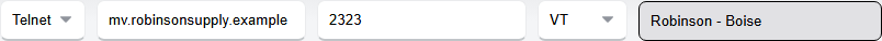 webterm-toolbar-left-46f1f7a3 The left side of the toolbar: Protocol, Host/IP, Port, Terminal Type and Session